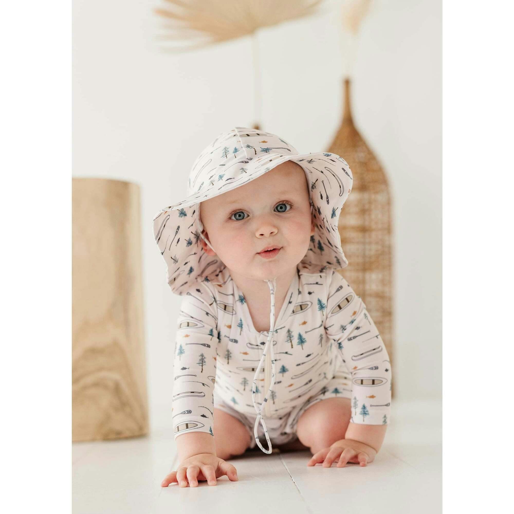 Baby One-Piece Rash Guard Swimsuit Canoe