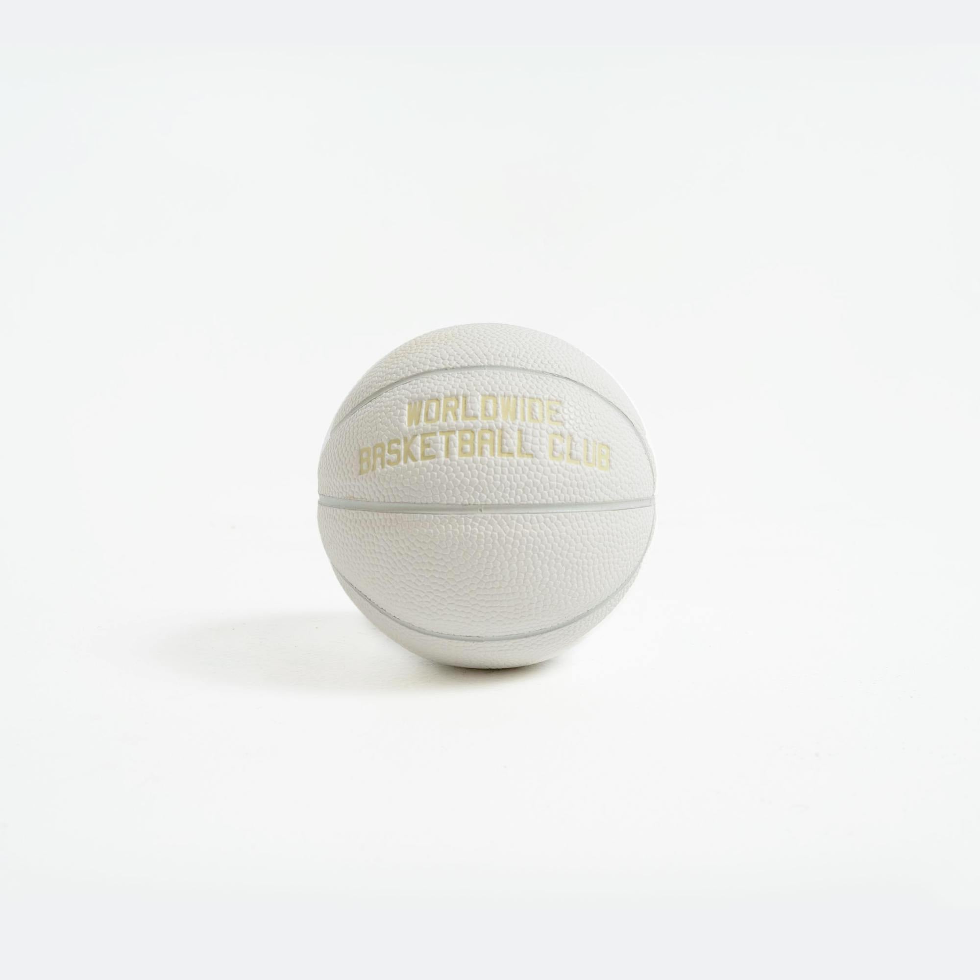 Mini White Worldwide Basketball