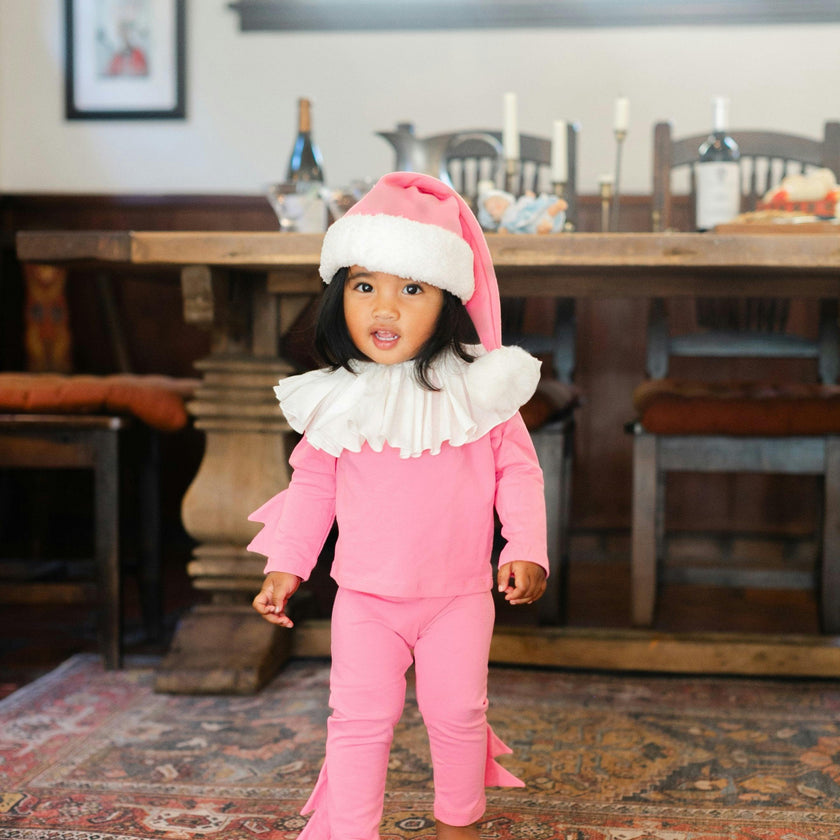 Pink Holiday Elf Pajama Costume