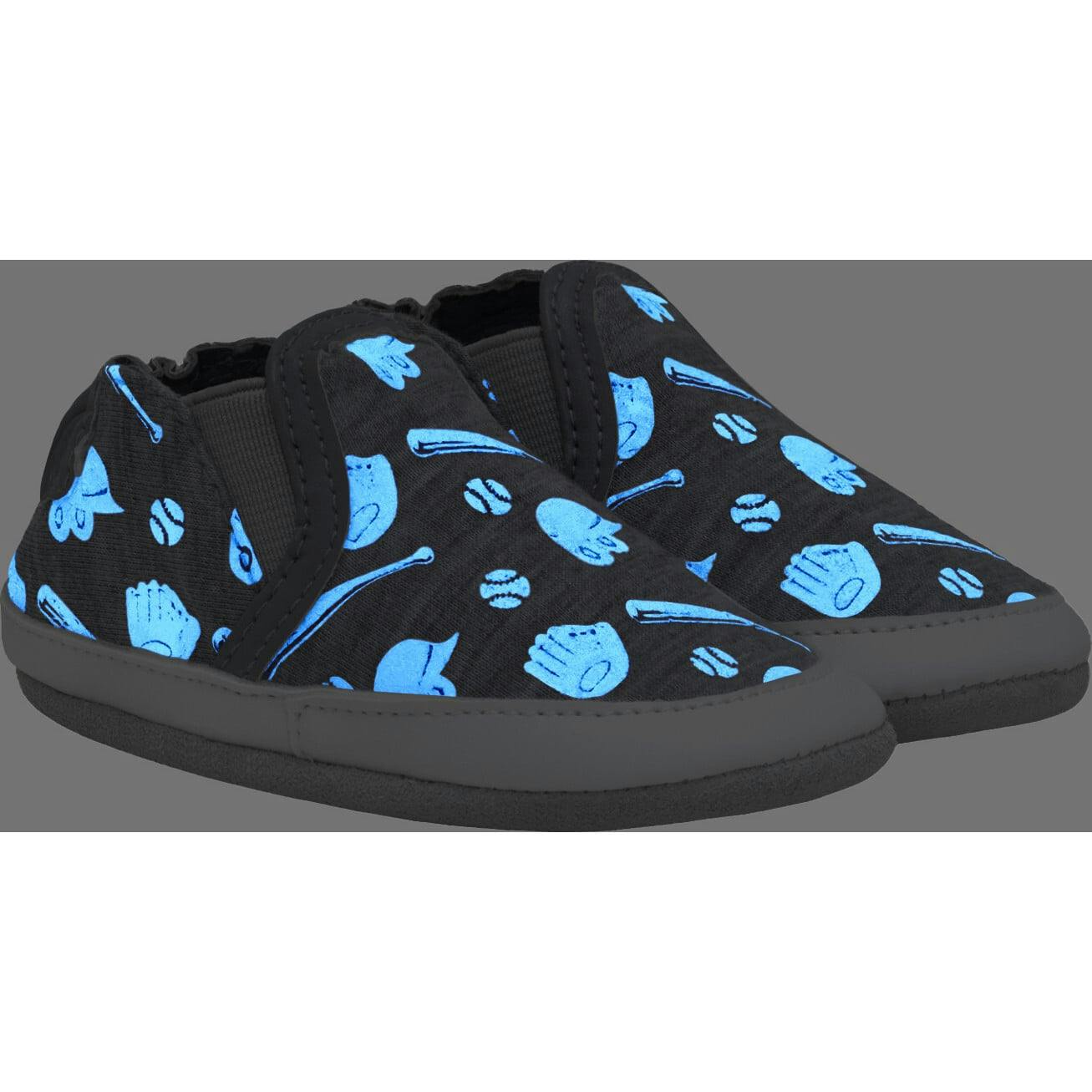 Baseball MVP Heather Grey Glow-in-the-dark Soft Sole