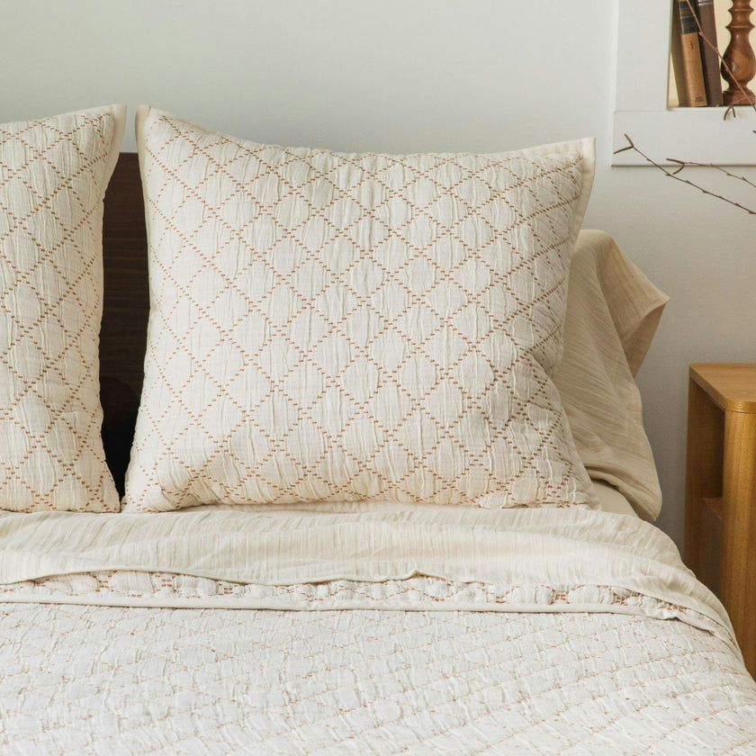 Diamond Stitch Euro Sham Set