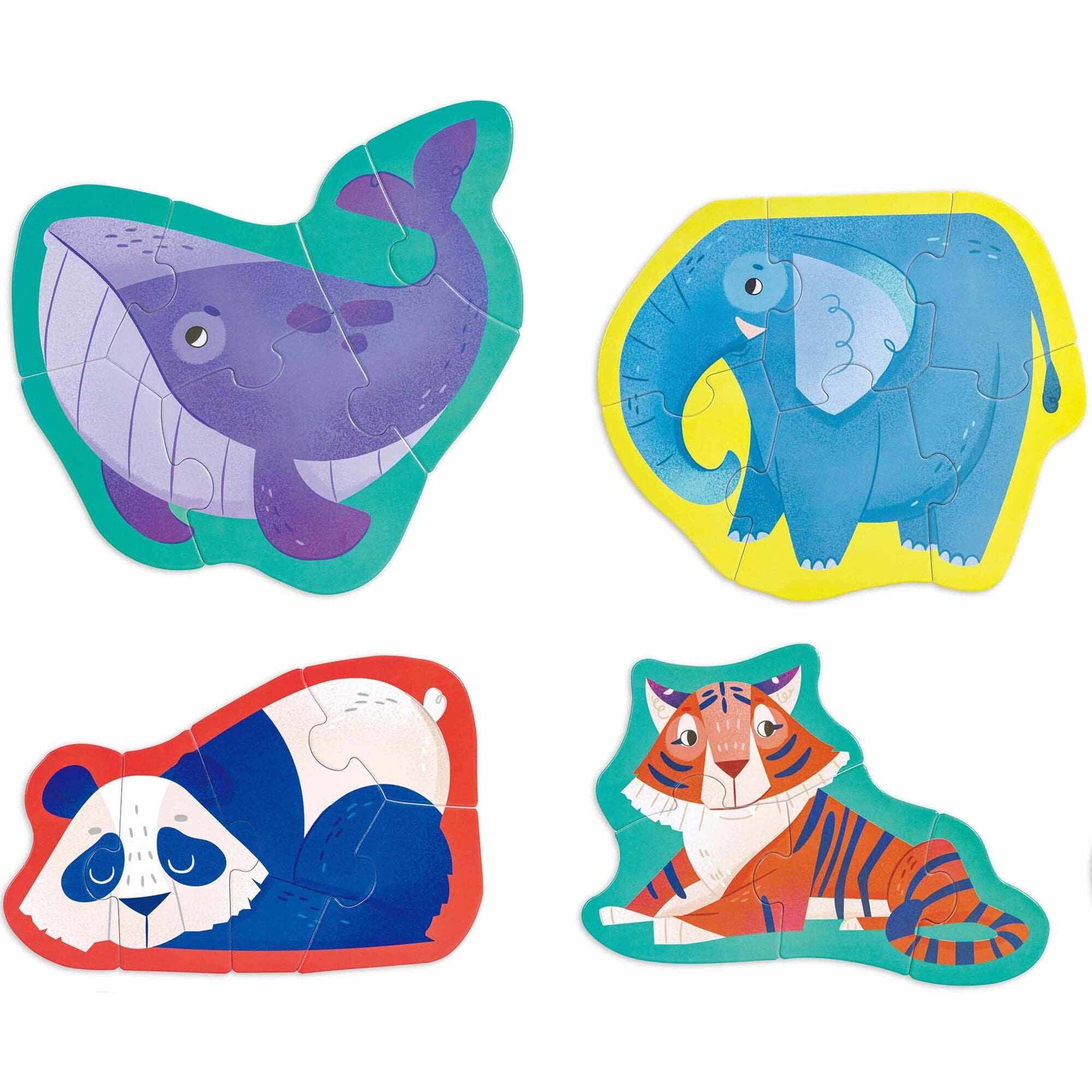 Hape: Jungle Friends Puzzle - 10 Mini Animal Shaped Puzzles
