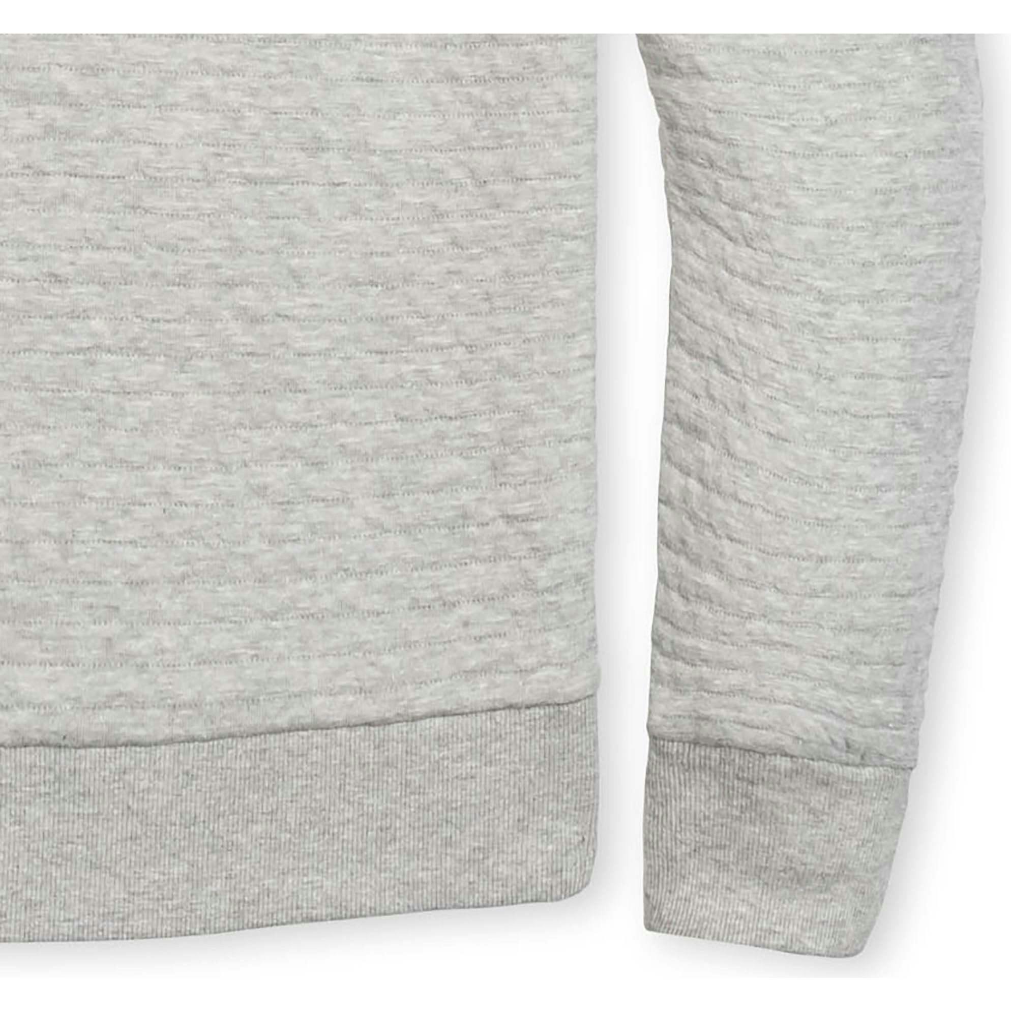 Men's Quilted Half Zip Pullover, Grey