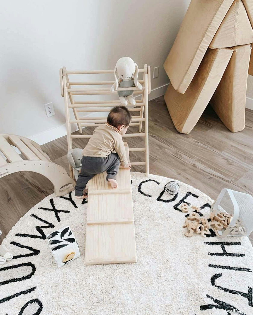 ABC Round Washable Rug