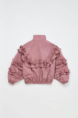 RUFFLES NYLON JACKET PINK