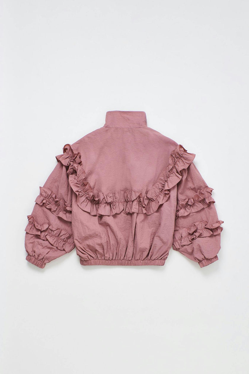 RUFFLES NYLON JACKET PINK