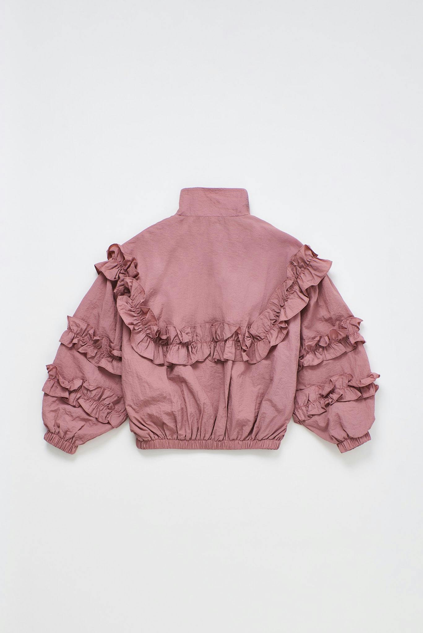 RUFFLES NYLON JACKET PINK