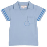 Top With Stripes At Sleeves