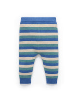 Knitted Legging Duck Egg Stripe