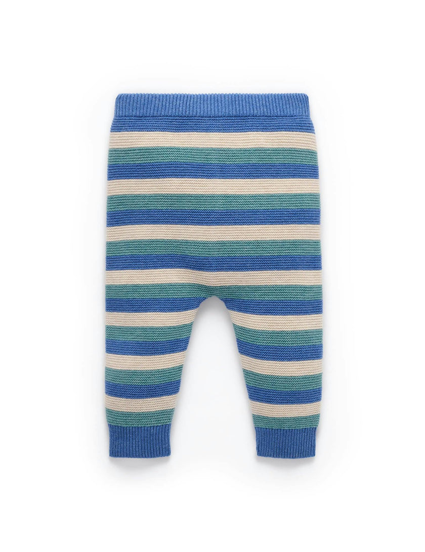 Knitted Legging Duck Egg Stripe