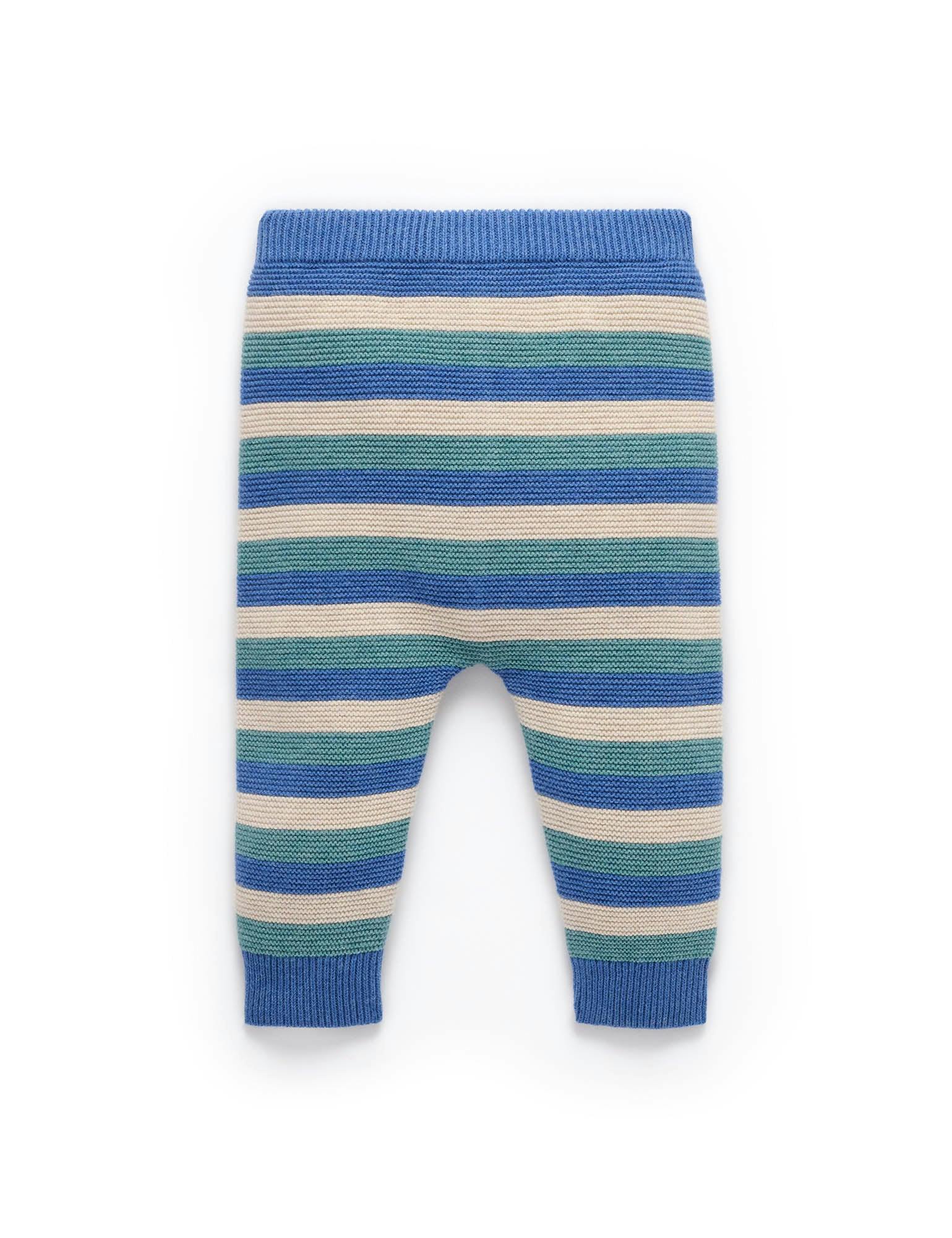 Knitted Legging Duck Egg Stripe