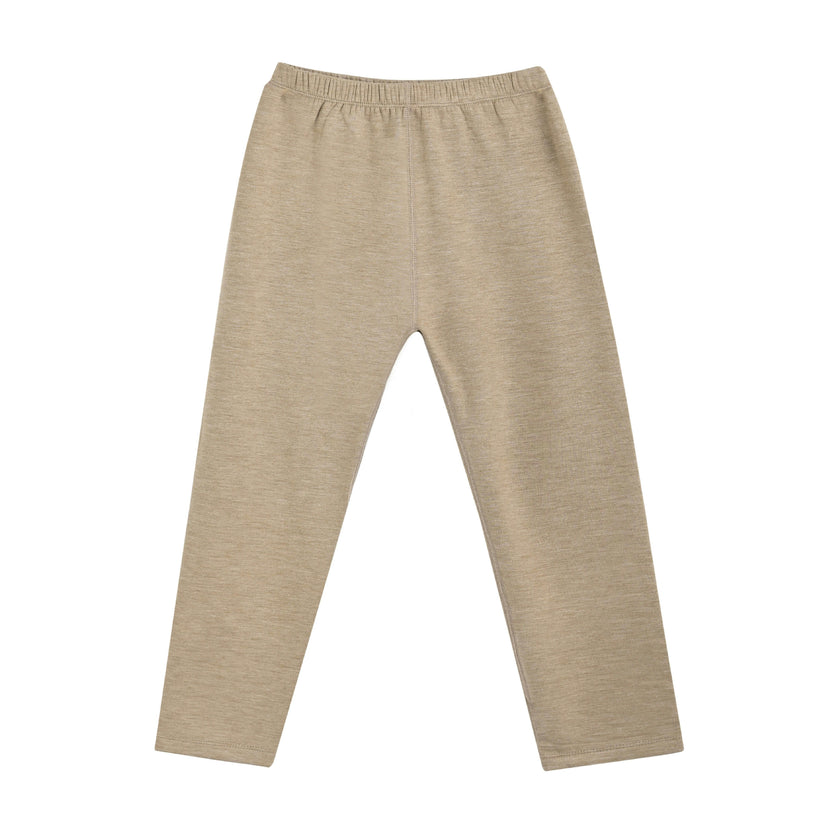 Gray Solid Wool-Blend Pajama Set