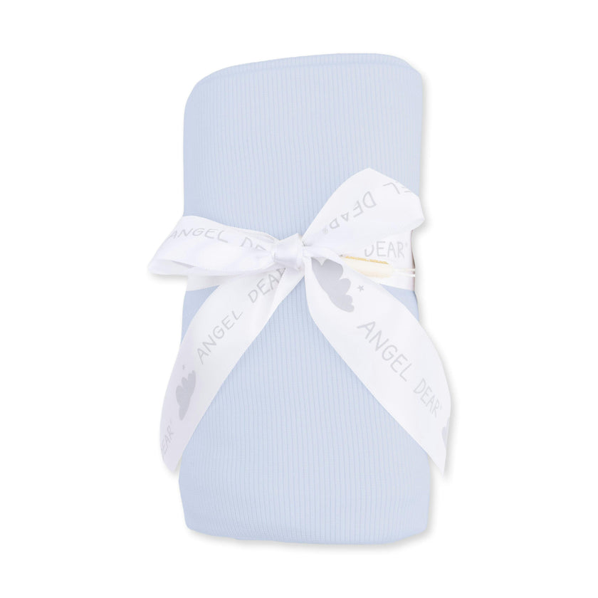 Solid Sheer Blue Rib - Swaddle Blanket