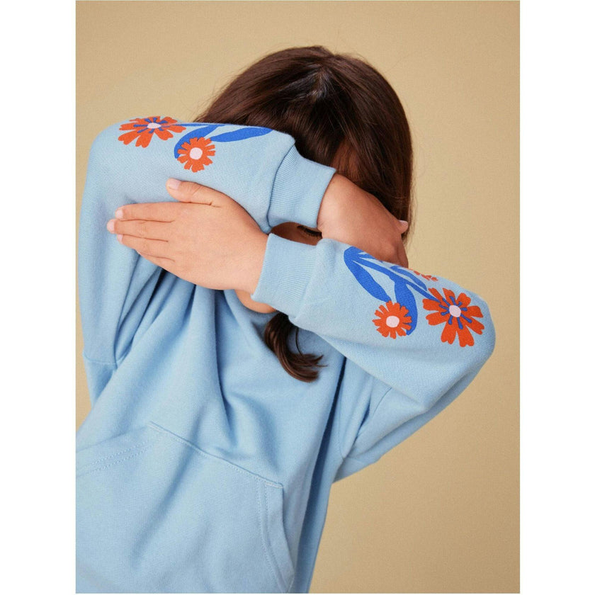 Floral Sleeve Kanga Popover, Blue