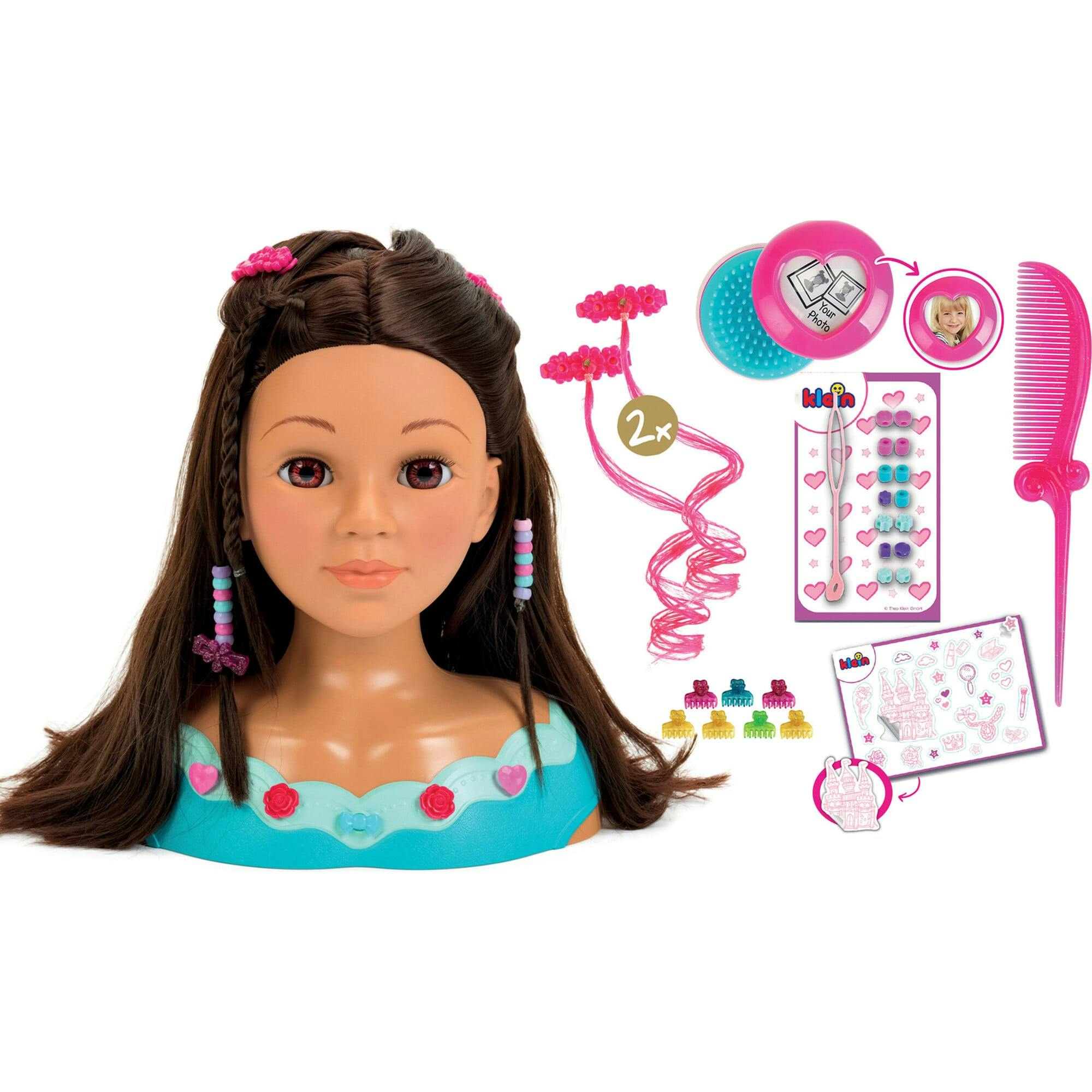 Klein: Hairstyling Head Mia - Pink & Teal