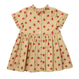 Girls Autumn Dress - Tossed Strawberries