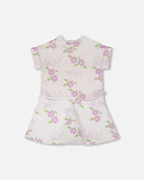 French Terry Dress Lilac Snails Print