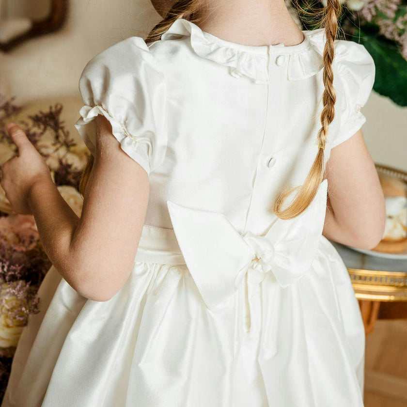 Colombe Gold Silk Ceremony Girl Dress