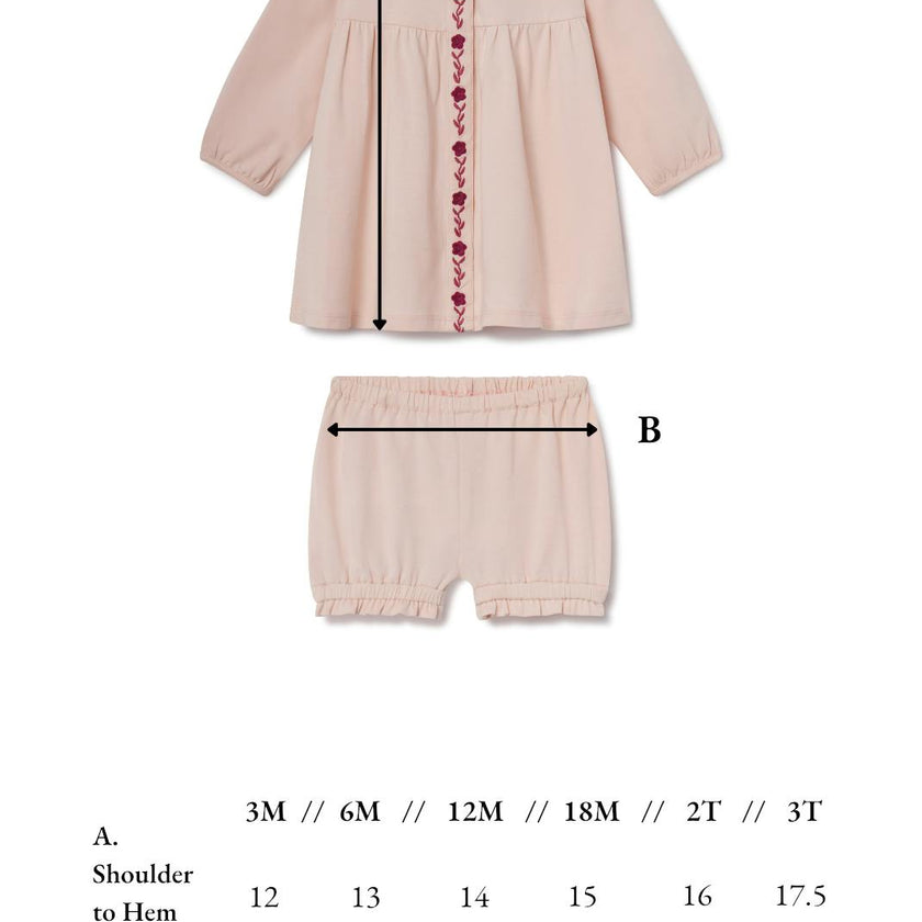 Collier Baby Set in Blushing Pink