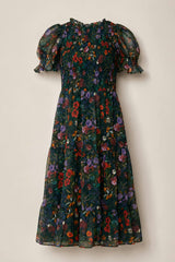 Cordelia Dress in Evergreen Vivid Meadow