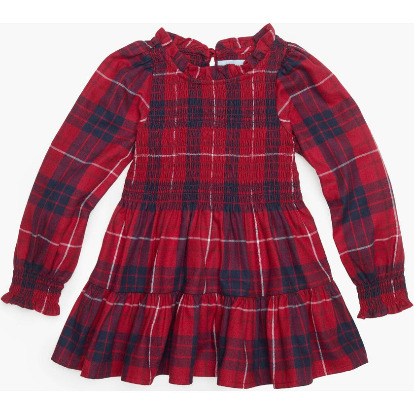 The Tiny Viviana Nap Dress - Cherry Tartan