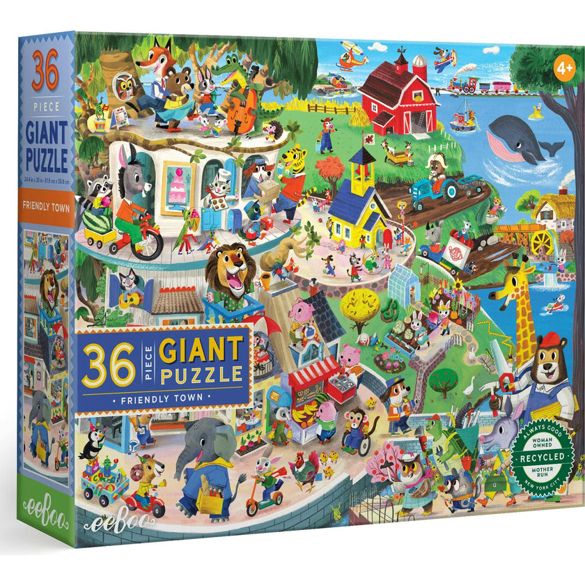 Giant Puzzle: Friendly Town - 36 Piece