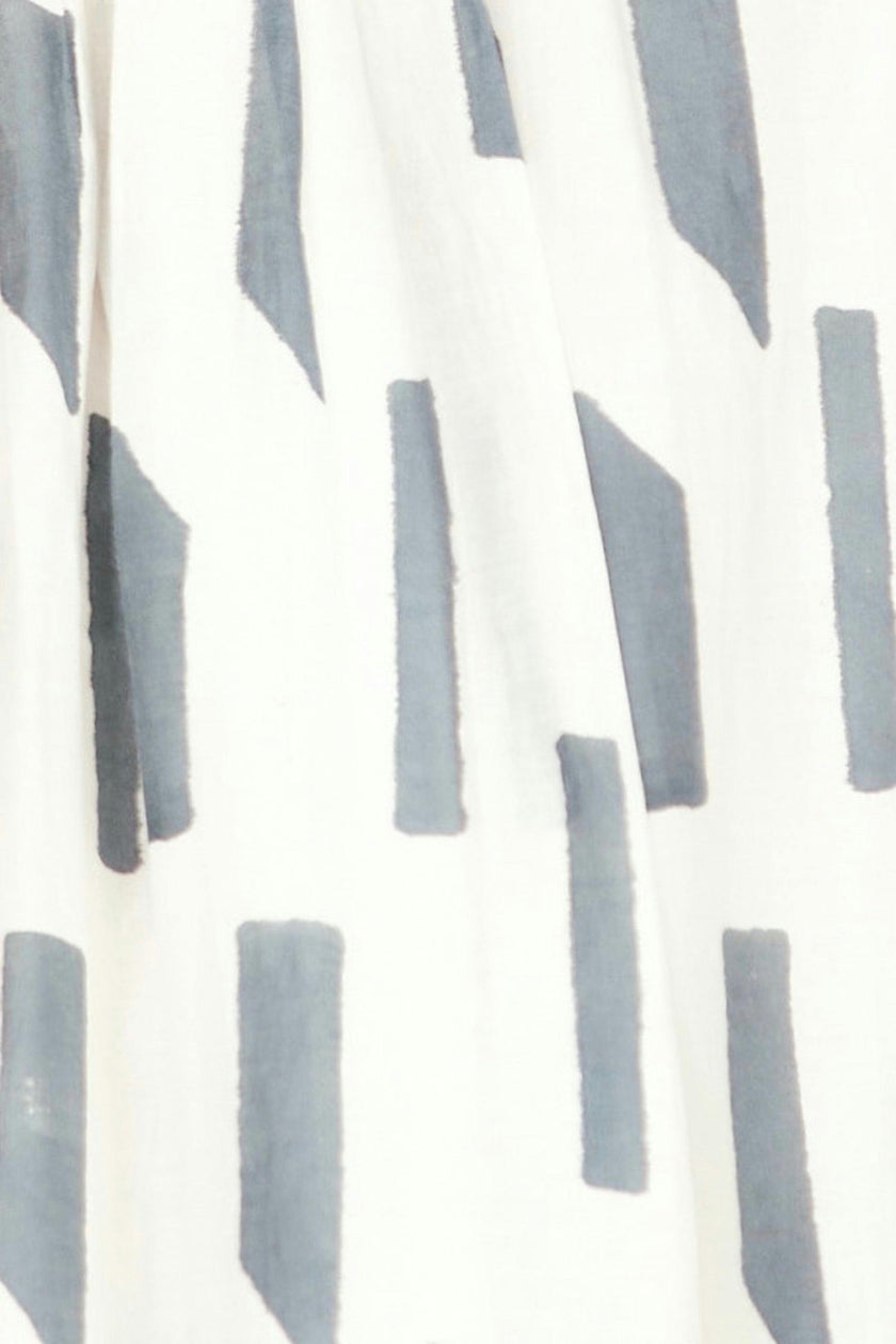 Belem Dress in White Rainfall