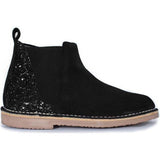 Glitter & Suede Chelsea Boots