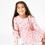Candy Cane Lane Bamboo Girls' Long Sleeve Dress