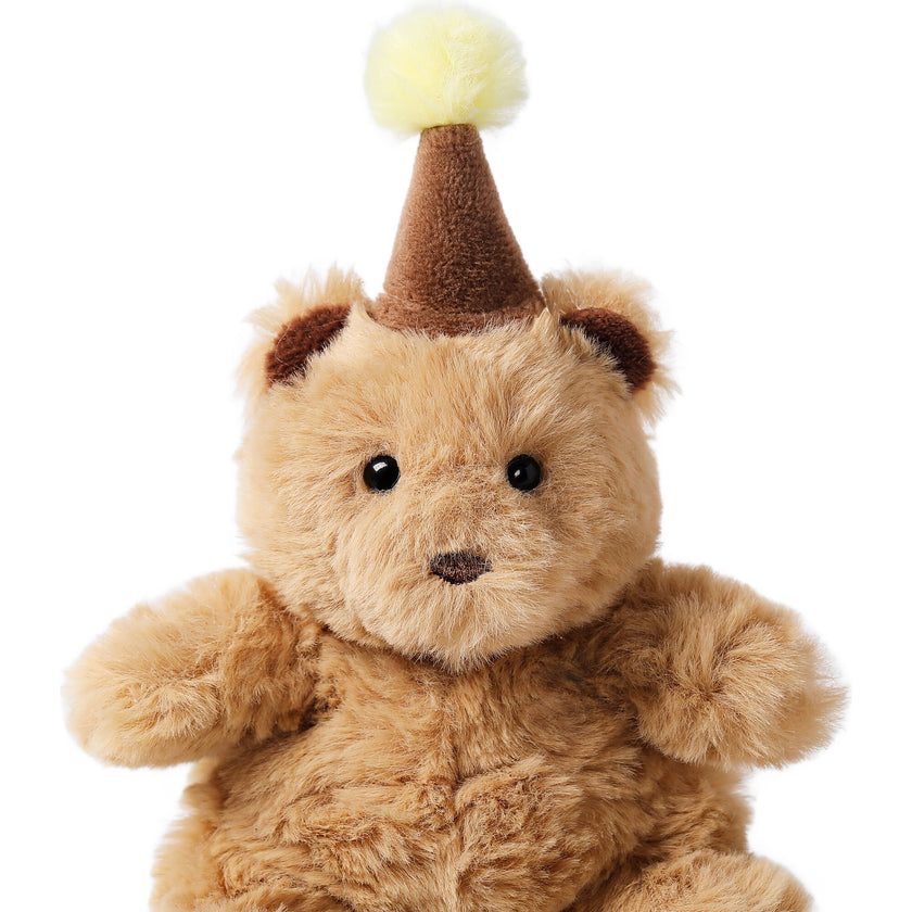 McHugs Birthday Wishes Bear Cake 7" — Soft Weighted Cuddle Stuffed Animal