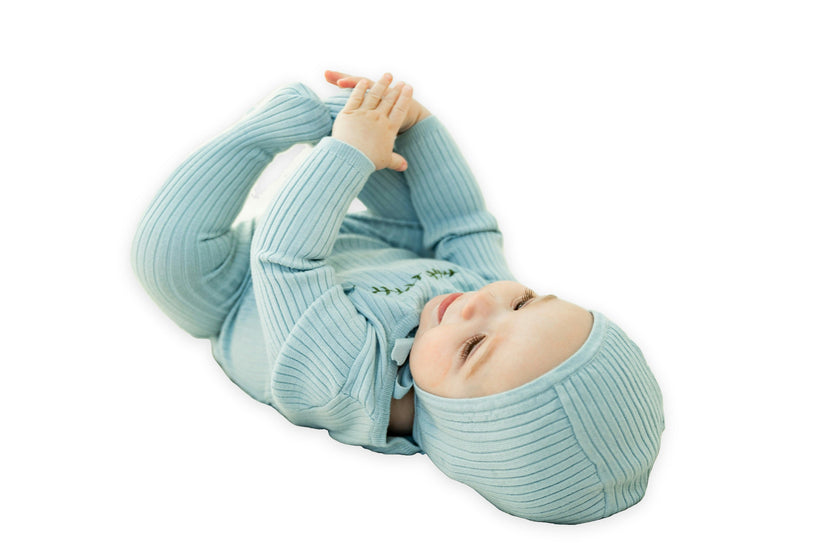 Rib Knit Stretchie and Bonnet