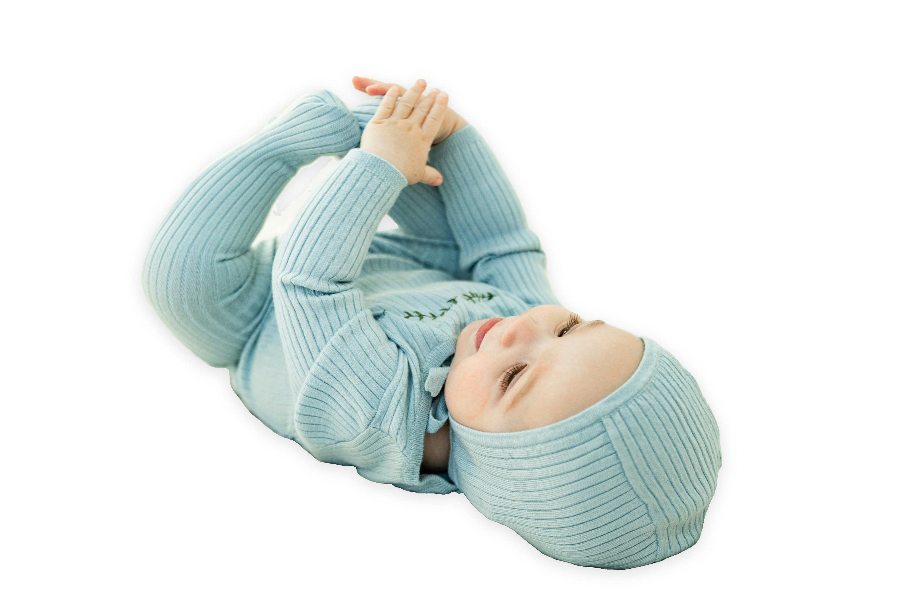 Rib Knit Stretchie and Bonnet