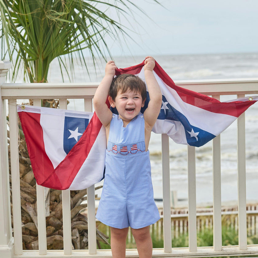 Smocked Shortall - Flags
