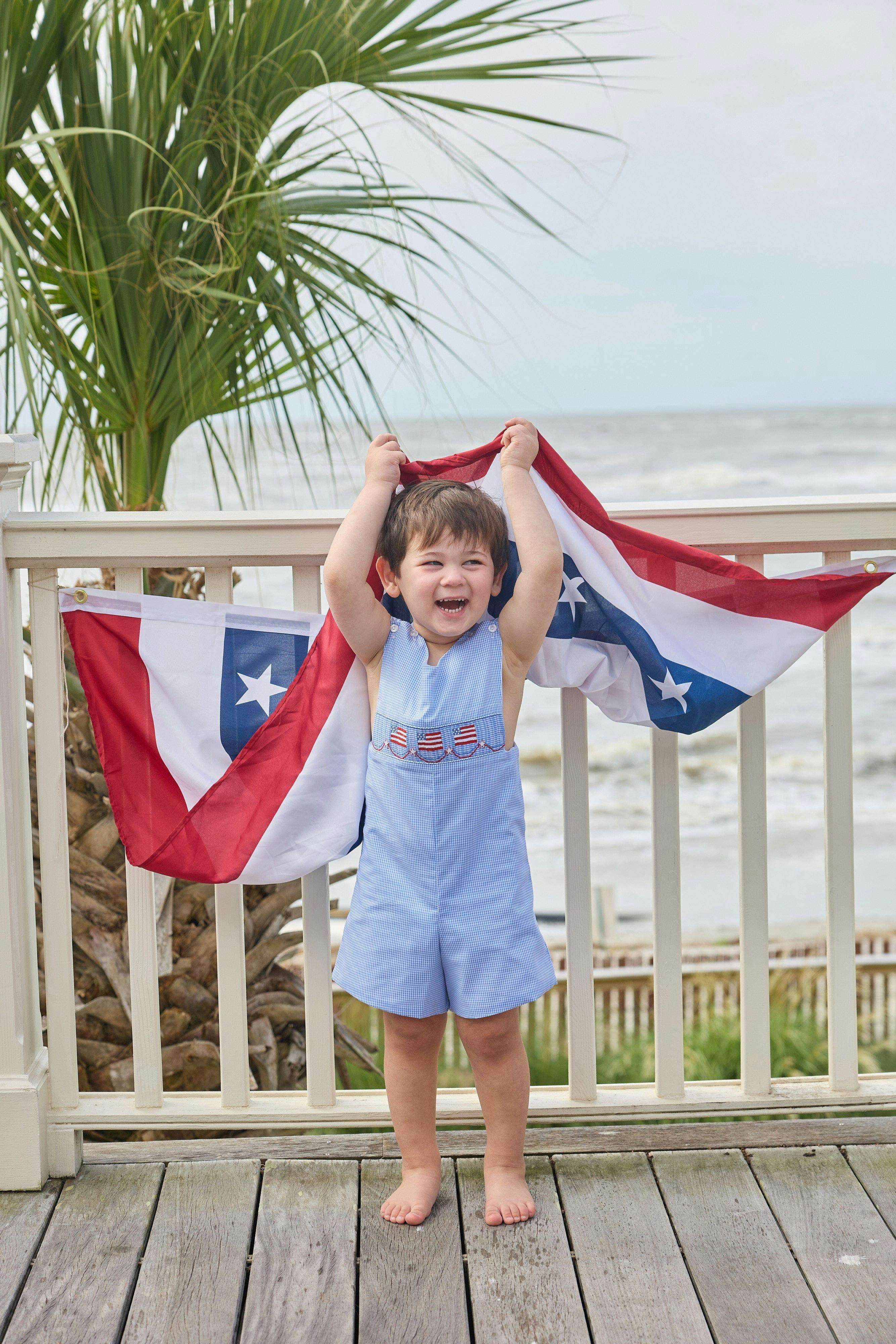 Smocked Shortall - Flags