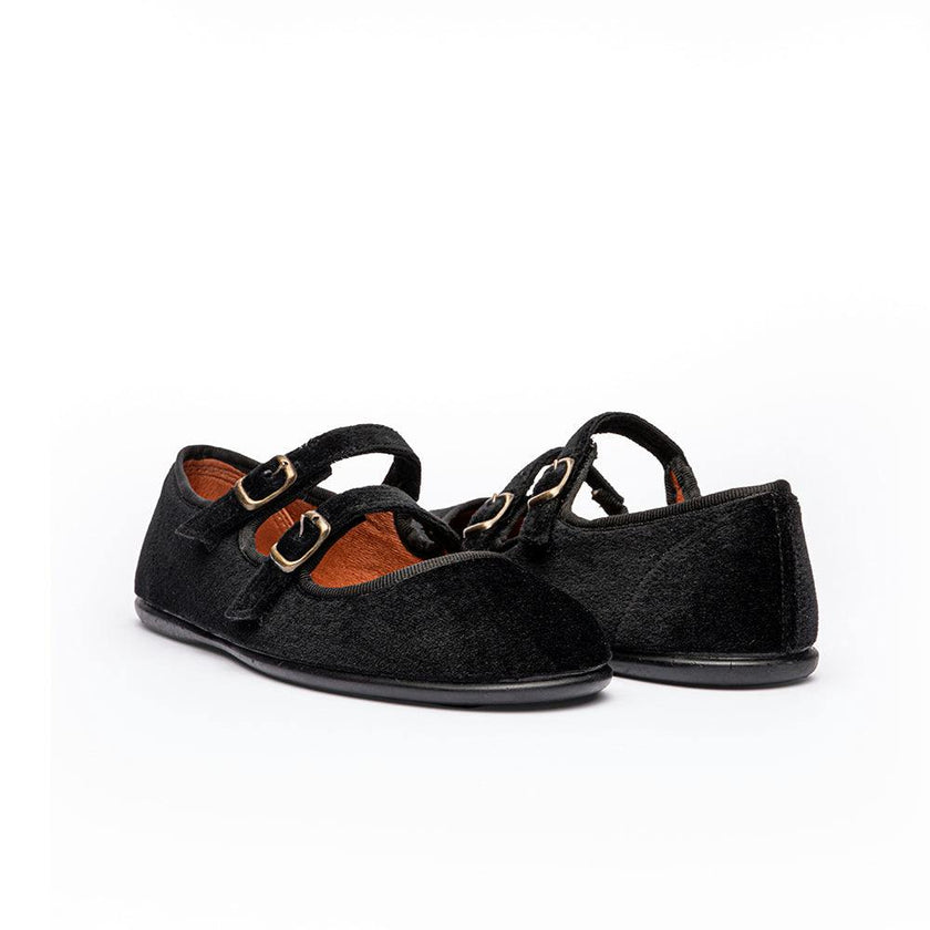 Zahia Velvet Mary Janes