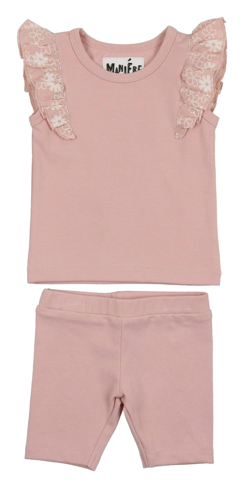 Shoulder Ruffle Top & Short Set