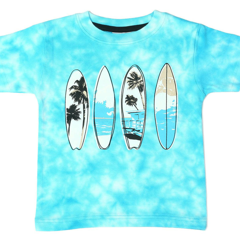 Kids Tie Dye Tee - Surf Boards