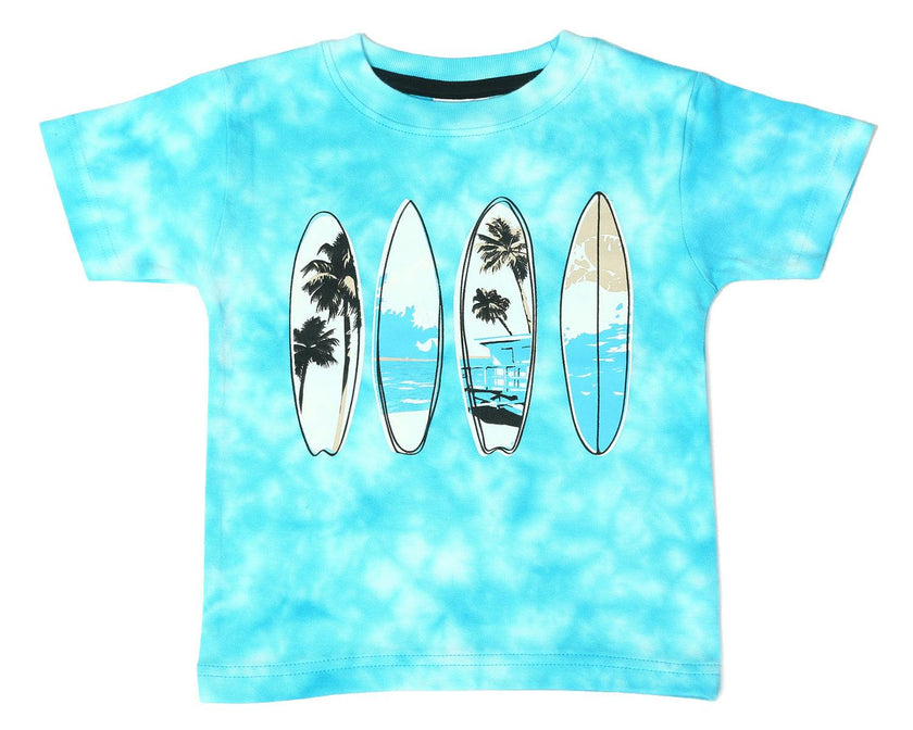 Kids Tie Dye Tee - Surf Boards