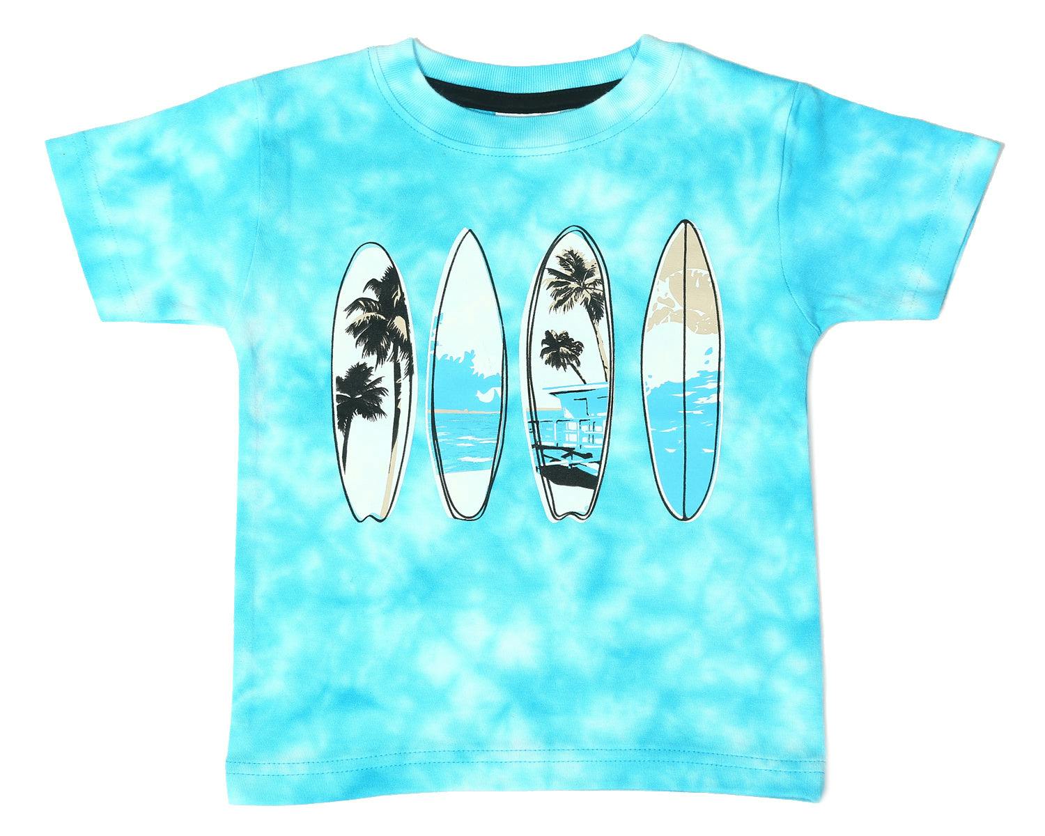 Kids Tie Dye Tee - Surf Boards
