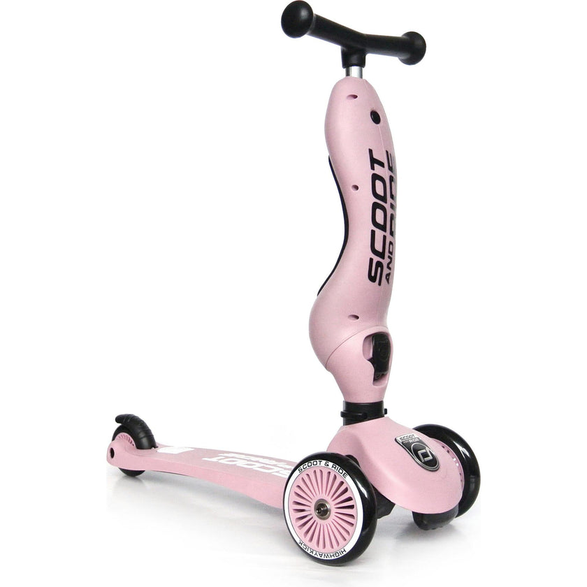 HighwayKick 1 Scooter and Ride On Toy Rose