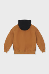 Padded Bomber Jacket With Removable Hood