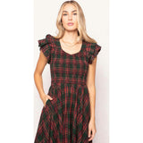 Hattie Dress in Evergreen Plaid