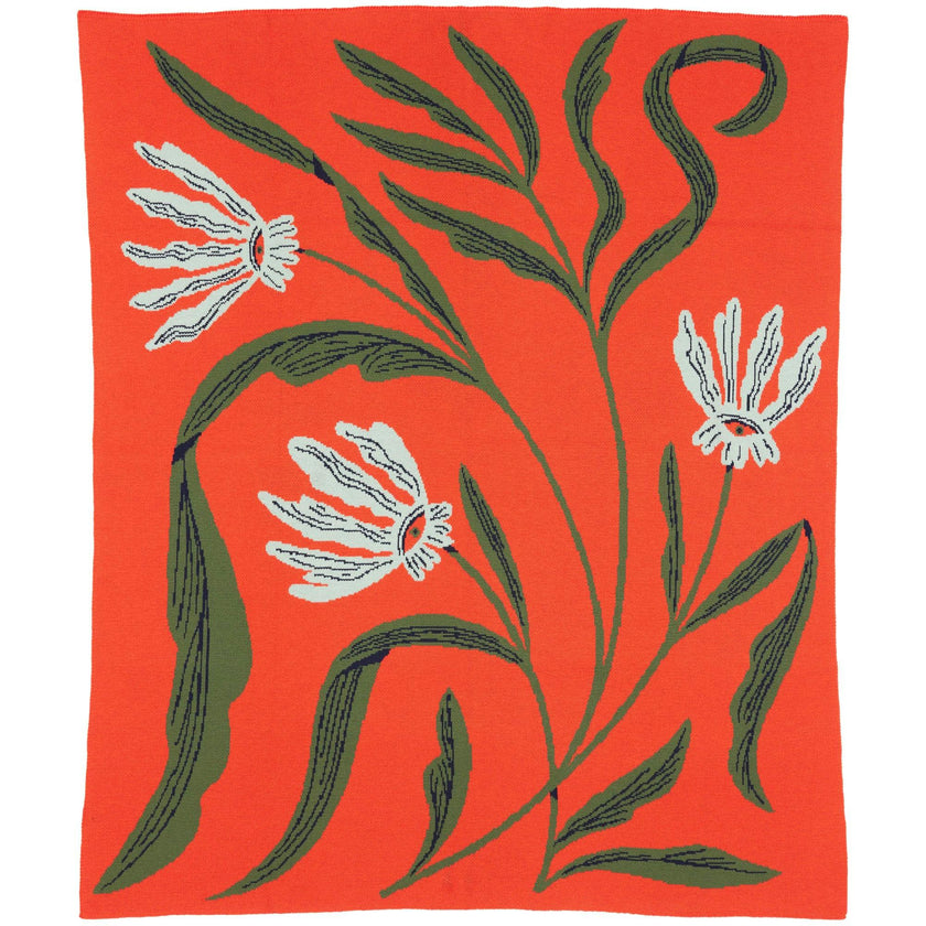 Flora Vision Knit Blanket