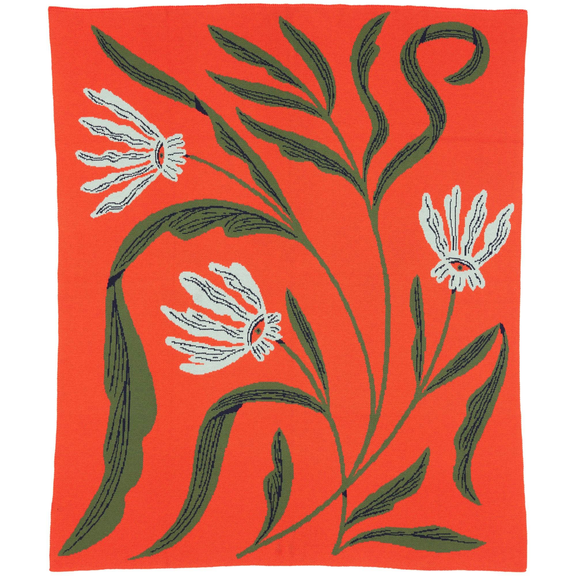 Flora Vision Knit Blanket
