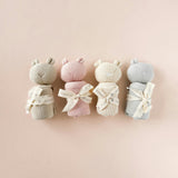 Organic Cotton Bear Lovey - Light Grey