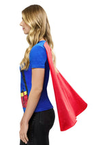 DC Comics Womens Supergirl T-Shirt w/ Cape Adult Costume
