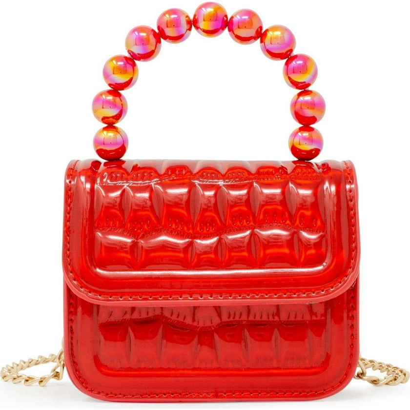 Mini Glam Quilted Pearl Handle Purse