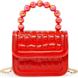 Mini Glam Quilted Pearl Handle Purse