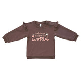 Girls Ruffle Sweatshirt in Watch Me Change The World