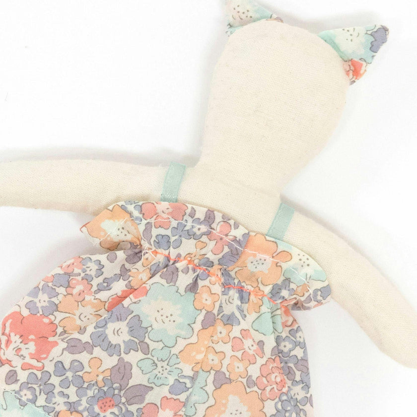 Floral Kitty Mini Suitcase Doll